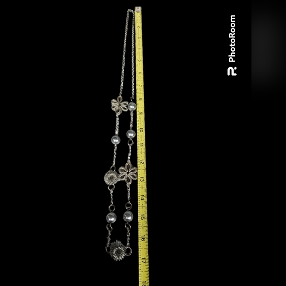 Silver Statement Necklace. Slip it over your head and done. - Picture 6 of 6